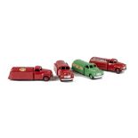 Dinky Toys Studebaker Petrol Tankers, 440 Mobilgas, 441 Castrol, 442 Esso, 30p Petrol, red body,