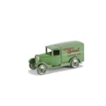 A Pre-War Dinky Toys 28m 'Wakefield Castrol', Delivery Van, type 1, green body, green wash wheels,