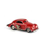 A Peraboni Streamlined Sports Coupe, diecast aluminium body, clockwork motor, finished in red