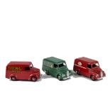 Dinky Toys Trojan Vans, 450 Esso, red hubs, 451 Dunlop, 452 Chivers Jellies, E (3) THIS LOT ATTRACTS