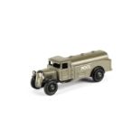 Early Post-War Dinky Toys 25d 'Pool' Petrol Tank Wagon, type 2 open chassis, grey body, 'Pool'