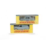 Novo Export 1:43 Moskvitch 433 & 408, both pale blue body, spun hubs, in original window boxes, E,