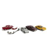 1960s Kirk/Tekno Cars, Kirk 935 Porsche 911S, mustard, 934 Toyota 2000GT, silver, Tekno 933