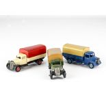 Dinky Toys Covered Wagons, 25b Covered Wagon, type 4 black chassis, cream body, red hubs and tilt,