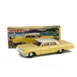 A Hong Kong Dinky Toys 57/003 Chevrolet Impala, pale yellow body, white roof, red interior, cast