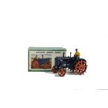 Britains boxed 127F Fordson Major Tractor with spudded metal wheels, tractor G-VG, driver and box