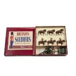 Britains set 2077 The Kings Troop Royal Horse Artillery at the Walk, restrung in ROAN box, VG in G