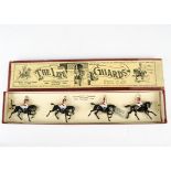 Britains set 1 Life Guards, restrung in original illustrated box, last version 4 pce set, VG in VG