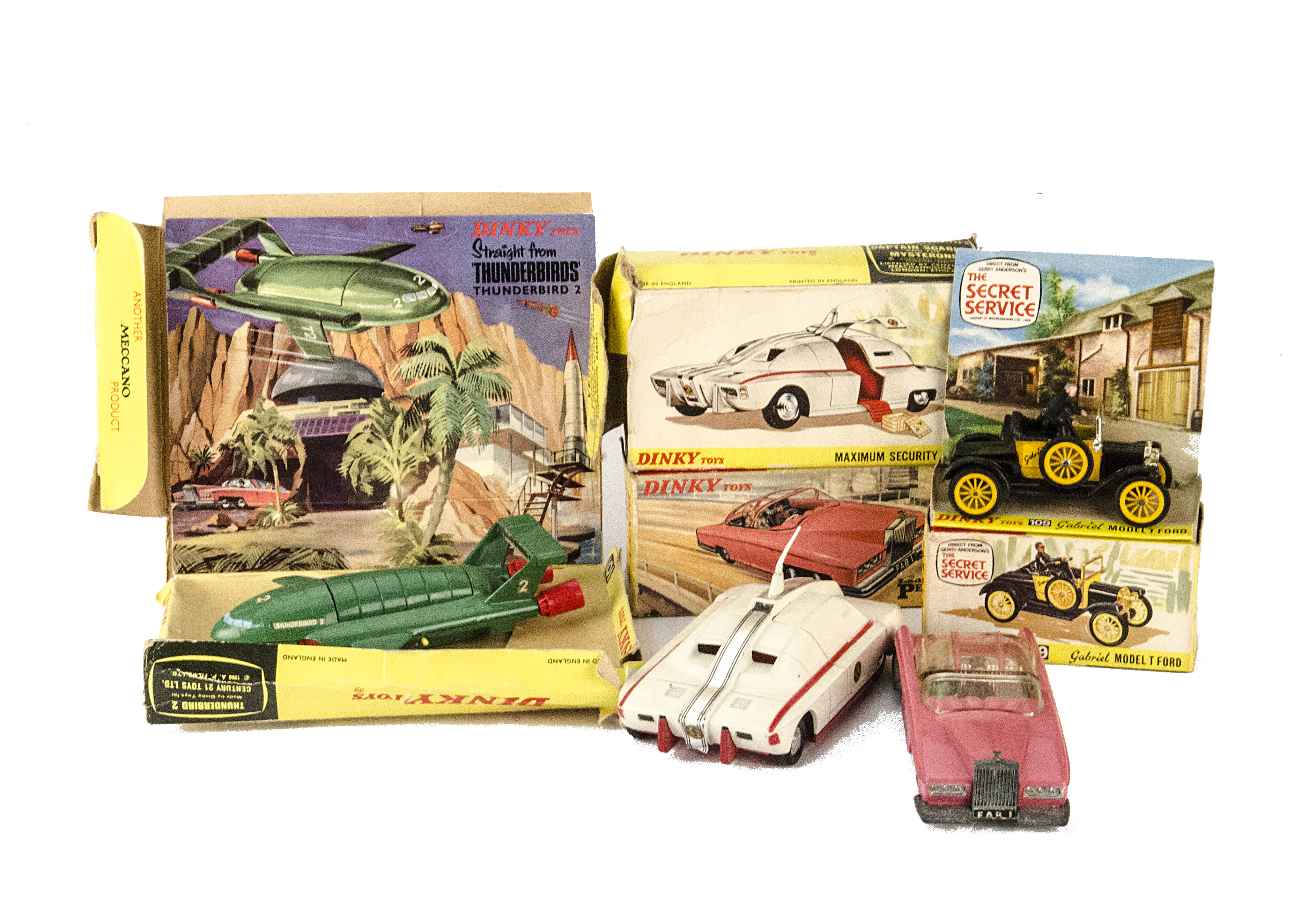 Dinky Toys From Gerry Anderson TV Shows, Thunderbirds 100 Lady Penelope's FAB 1, 101 Thunderbirds
