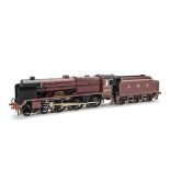 A Finescale O Gauge LMS 'Royal Scot' Class Locomotive and Tender, nicely constructed and finished in