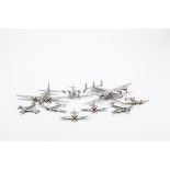 Dinky Toys Aircraft, York, Viking, Seaplane, Tempest 11 (2), Meteor, Twin engined Fighter (2) and