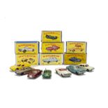 Matchbox 1-75 Series Cars, 41 Jaguar Racing Car, GPW, RN41, 53 Mercedes-Benz Coupe, 33 Lamborghini