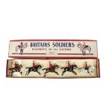Britains set 1349 Royal Canadian Mounted Police, mounted, in Summer Dress, restrung in ROAN box,
