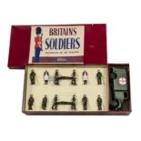 Britains set 1897 R.A.M.circa Unit in Battledress with Ambulance, restrung in ROAN box, VG in VG