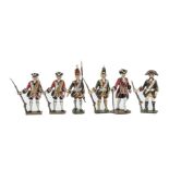 William Carman lead figures of Marlborough Period British Infantry, (10), officer, French