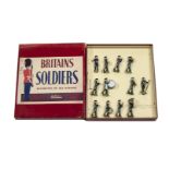 Britains set 2116 Band of the Royal Air Force, 1956 version, restrung in ROAN box, VG in VG box,