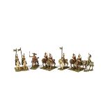 Napoleonic 30mm wargaming figures depicting cavalry, VG, painted to a good standard, (62 figures,