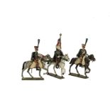 Lucotte mounted Garde d' Honneur, post WW2 version trooper and standard bearer, others just post