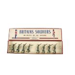 Britains set 1435 Italian Infantry, restrung in ROAN box, VG in VG box,