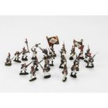 Lot of 25mm French Napoleonic infantry wargaming figures painted to a high standard (156), VG,