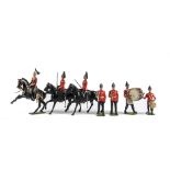 Britains boxed set 30 Drums & Bugles of the Line, loose 7 pce 1920s version, F in G box, with