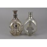A vintage Haig Dimple bottle with overlaid silver design, with a silver mounted stopper, overall