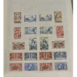 An album of 1930s and later French stamps, in So'ton green album, from 1930 through to 1951,