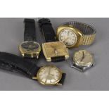 Five vintage gentleman's wristwatches, including a Kienzle, an Avia, a Bentima, an Avalon and a