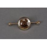 A Victorian and later Essex intaglio brooch, unfortunately damaged to lower and right side,