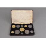 A Victorian Jubilee and later Specimen Set, presented in a fitted case, all eleven coins dated