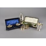 A collection of Victorian and later silver and silver plated items, including an Art Deco silver