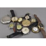 A group of eleven vintage watches, including a Victorian silver Waltham, AF, an Art Deco Oxford