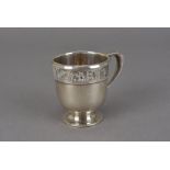 A fine George V silver Christening cup by L & S, London 1911, with scene from Peter Pan to upper