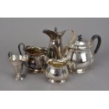 A good collection of Victorian and later silver plated items, including three covered serving