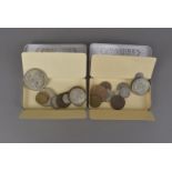 A collection of 20th century British coins, presented in approx 41 year dated cigar tins starting