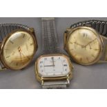 A 9ct gold cased Rotary gentleman's wristwatch, together with an interesting 1960s Russian gold