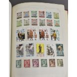 A collection of World stamps, a comprehensive accumulation in six red Grafton albums and one stock