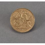 An Edward VII half sovereign, dated 1909, VF