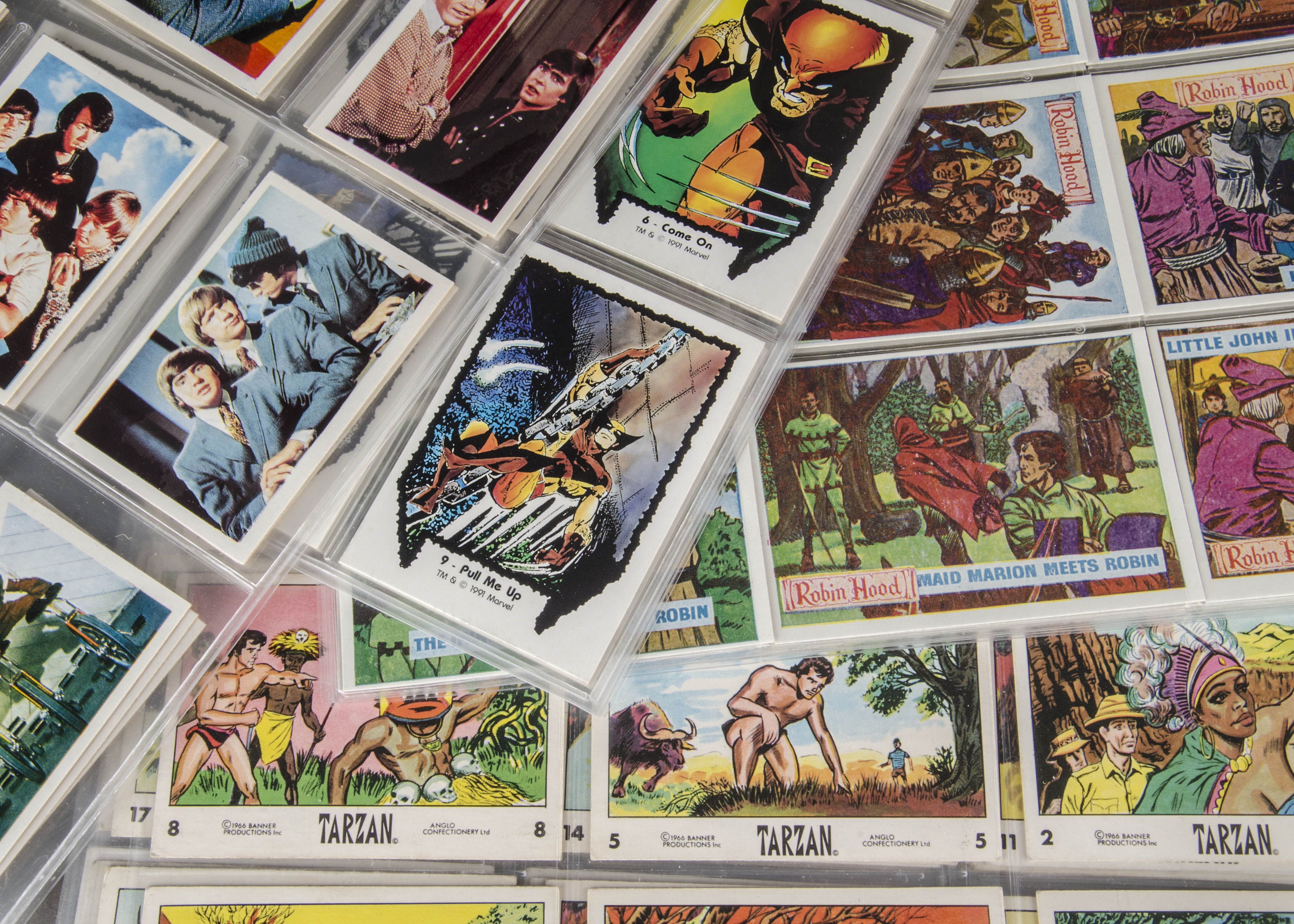 Trade Cards, Film & Television, Complete Sets to include Anglo Confectionary Tarzan, Comic Images