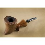A Swinks briar free hand briar estate pipe, the shaped big chunky sitter, with acrylic hand cut