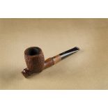 A Radice Silk Cut briar estate pipe, the sandblasted bowl with simulated bamboo shank and tapered