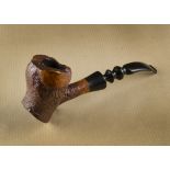 A Ben Wade briar sitter estate pipe, Danish Pride' rusticated finish, with conical shank collar,