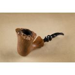 An Edward's free hand Algerian briar estate pipe, the straight grain with engraved design, flared