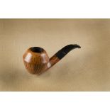 An S Bang København briar estate pipe, the bowl with straight grain, tapered rim, curved shank and