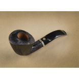 A Mastro de Paja curved unsmoked briar pipe, Fatta a Mano, Striata No.2, the flared bowl with bent