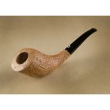 A Il Ceppo unsmoked briar pipe, the no.1 horn shaped sandblasted bowl, marked to shank, with hand