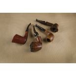 A Savinelli Autograph No.4 half and half briar pipe, oval tapered bowl faceted shank and signed
