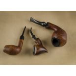 A large Bari Wiking Danish briar pipe, the sitter pipe with polished free hand carved bowl, straight