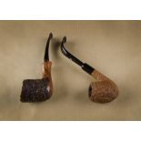 Two Carlo Scotti Castello briar pipes, comprising a Sea Rock Briar, KKK marked no 215 with logo