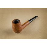 W Ø Larsen Super Tan briar estate pipe, the sandblasted straight pipe, marked to underside hand made